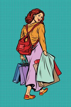 Woman goes shopping