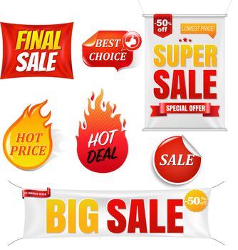 Sale Banners Big Sale Isolated Background