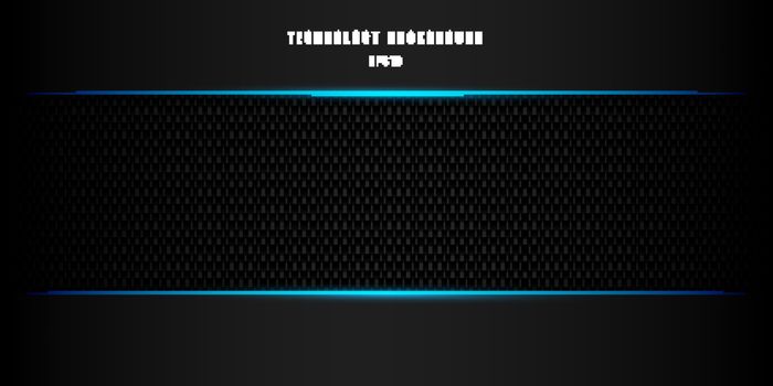 Template abstract technology style metallic blue shiny color bla
