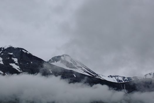 Gloomy mountain landscape