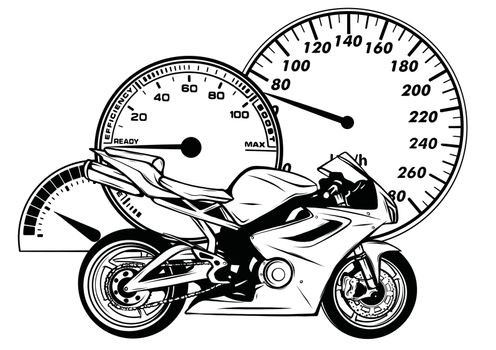 a Motorcycle racer sport vector illustration design
