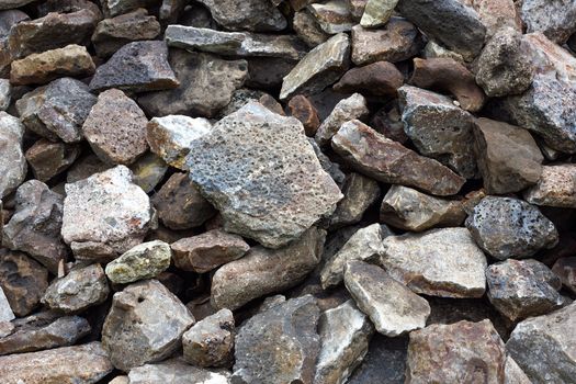 texture of cobblestone. Large stone. Mound of cobblestone