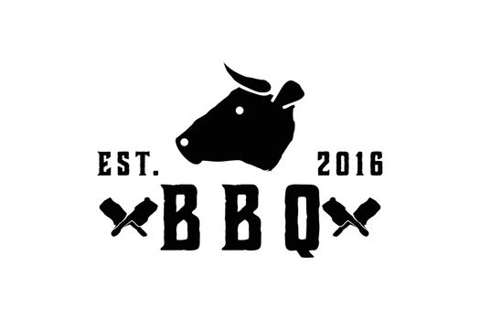 head cow, slaughter logo
