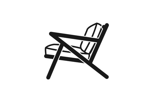 seat, chair mono line logo