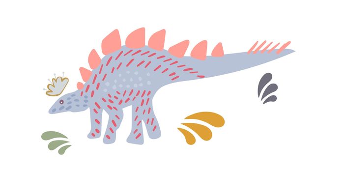 Wuerhosaurus dinosaur illustration