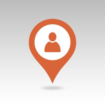 Location people pin map icon. Map pointer