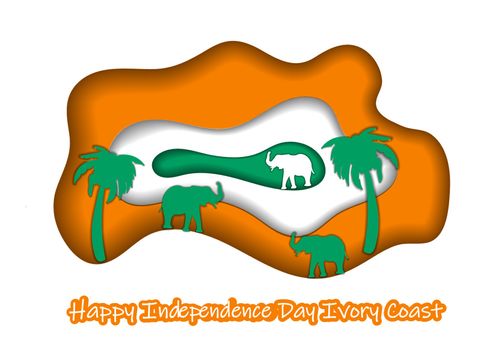 Creative illustration for independence day of ivory coast.
