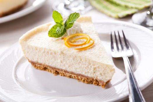Vanilla Cheesecake With Whipped Cream