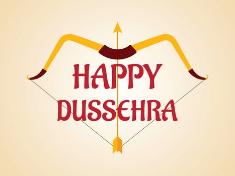 Happy Dussehra festival of India decoration with bow and arrow background