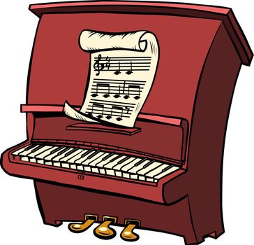 piano musical instrument. sheet music