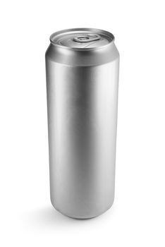 aluminum can on white background