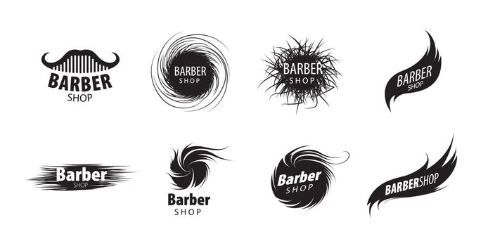 Abstract logo for hair salon. Vector illustration.