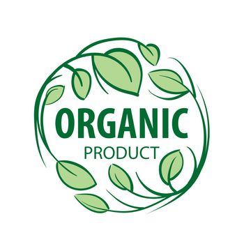 Vector sign organic product on white background