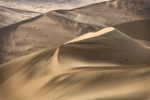 Colorful sand dunes in the Namib-Naukluft National Park, Namibia