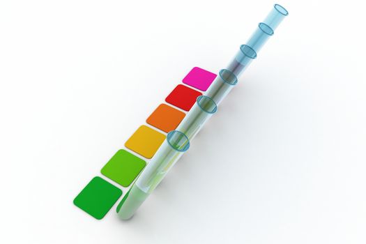 Test tube with color card