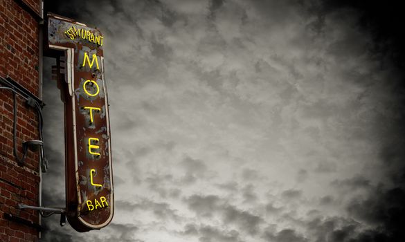 Retro Neon Motel Sign