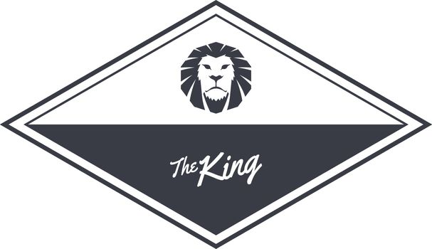 king lion endangered species logo sign vector