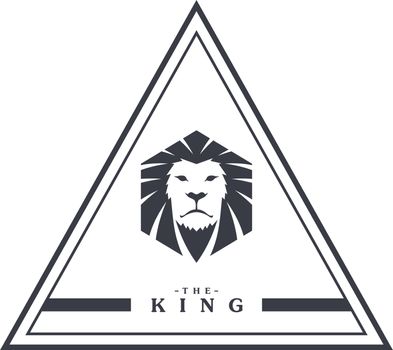 king lion endangered species logo sign vector