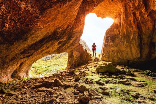 Exploring caves in Australian wilderness