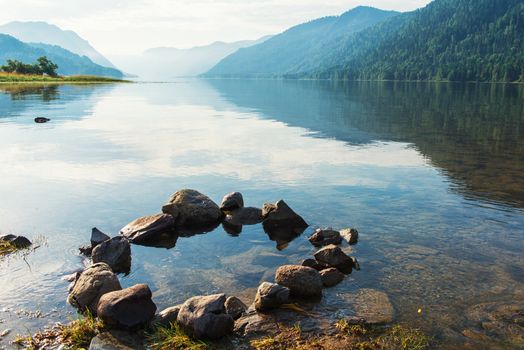 Teletskoye lake in Altai mountains