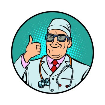 doctor, thumb up gesture