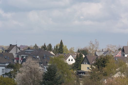 Panoramic shot, skyline of the city of Velbert
with sights