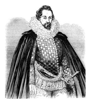 Robert Devereux, Earl of Essex, vintage engraving.
