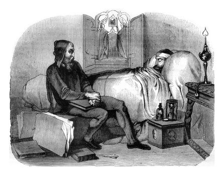 1841 Exhibition of Painting, Michelangelo nursing his sick serva
