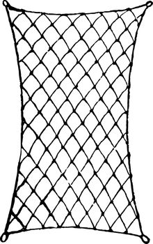 Silkworm Lozenge Shaped Net vintage illustration.