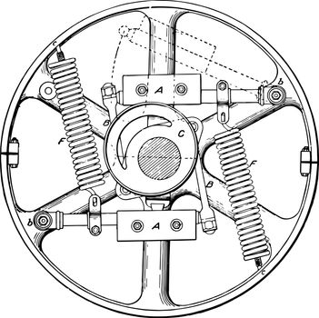 Buckeye Engine Governor vintage illustration.