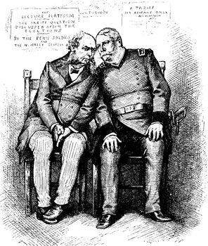Hancock at Odds with Randolph, vintage illustration