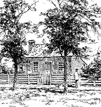 General Ulysses Grant's Birthplace vintage illustration