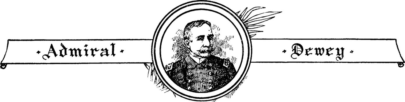 Admiral Dewey, vintage illustration