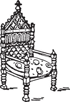 King David's Arm chair, vintage illustration
