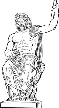 Zeus vintage illustration. 