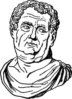 Emperor Aulus Vitellius, vintage illustration
