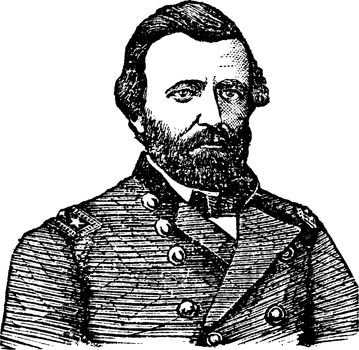 General Ulysses S. Grant, vintage illustration