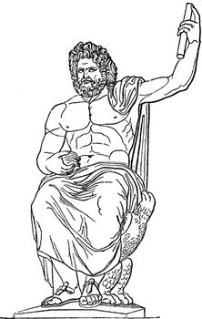 Zeus vintage illustration. 