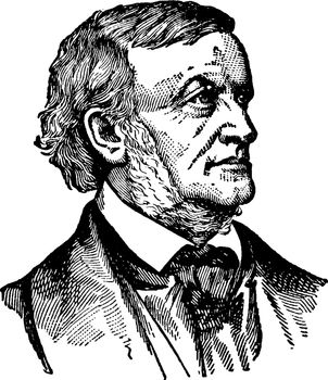 Wilhelm Richard Wagner, vintage illustration