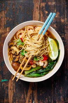 Asian soup with noodles