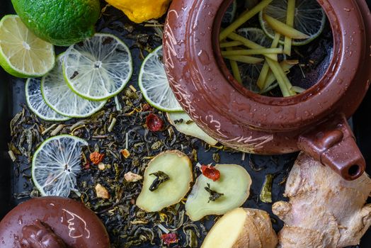 recipe for tea with lime and ginger