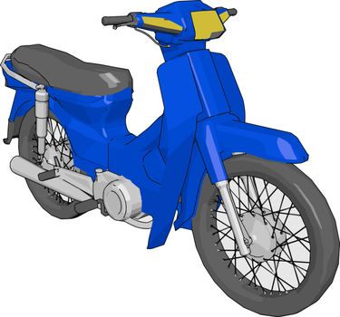 Cheap method of transport Motorbike vector or color illustration
