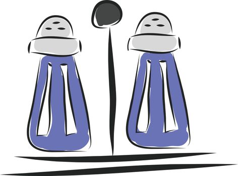 Salt and peper illustration vector on white background 