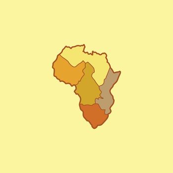 Clipart of Africa map/African continent vector or color illustra