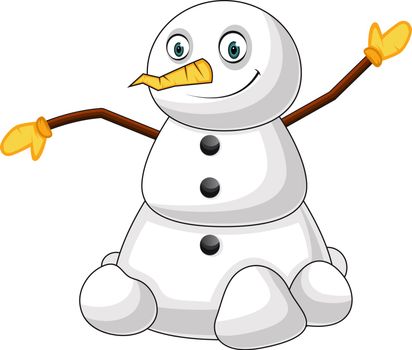 Happy Snowman illustration vector on white background