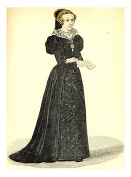 Madame de Chateaubriand, vintage engraving.