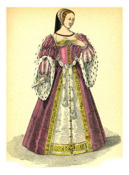 Diane of Poitiers, vintage engraving.