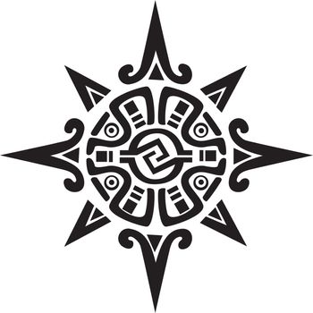 Mayan or Incan symbol of a sun or star