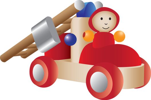 Firetruck toy illustration