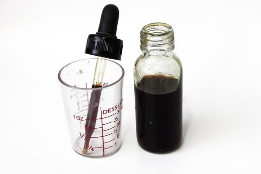 Tincture of iodine in a squeeze bottle .